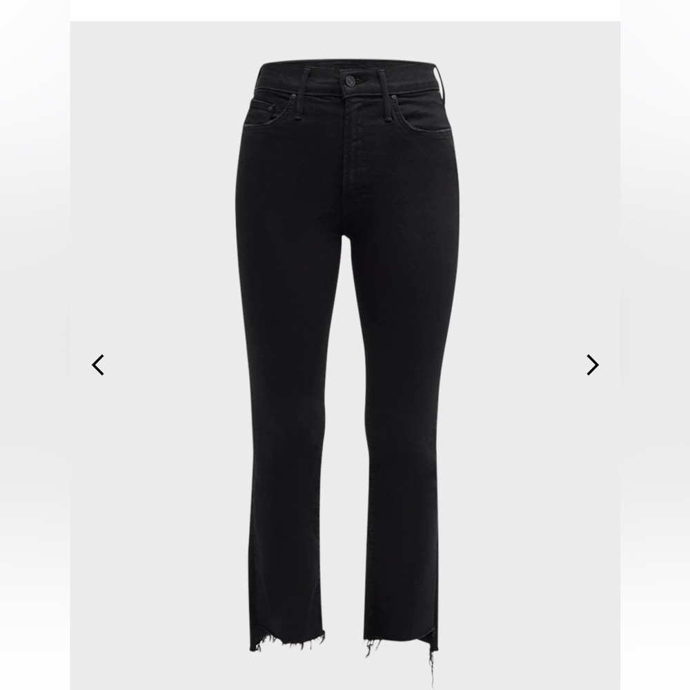 MOTHER insider crop fray jeans in Not Guilty 29